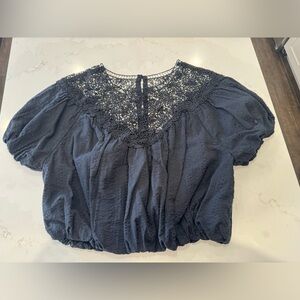 Abercrombie & Fitch Black Lace Blouse